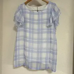 【美品】オフオン　半袖ブラウス　38