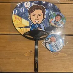 長谷川信哉 西武 ライオンズ ガチャ 缶バッジ キーホルダー うちわ 縁日