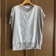 アフタヌーンティー　リバティ　コラボ　半袖ニット　ペイズリー