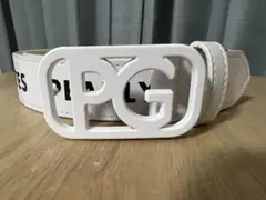 PEARLY GATES ロゴ入りホワイトベルト
