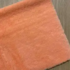 オレンジ　フェイクファー　生地　ラビットファー