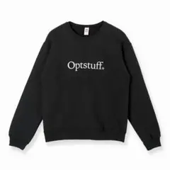 Optstuff 裏起毛クルーネックスウェット 黒 Sサイズ