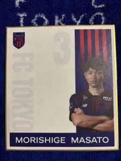 FC東京 森重真人選手　シークレット実写ミニ色紙& 街路灯風フラッグ