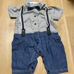 ボウタイ付きサスペンダーロンパース 90サイズ