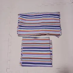 ストライプ柄生地2枚セット