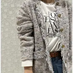 美品　JOURNAL STANDARD relume ツイード　ニットジャケット