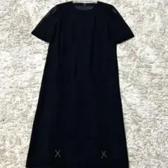 新品未使用✨東京ソワール ブラックフォーマル ワンピース メッシュ 礼服 7号