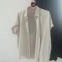 GU ベージュ 半袖シャツ Mサイズ
