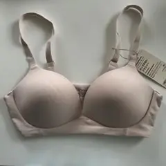 無印良品　ホックのないブラジャー　アプリコット　Lサイズ
