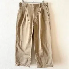 ☆【ユニクロ】美品 チノパン ツータック綿パンツ 綿100％ ポケット有 S相当