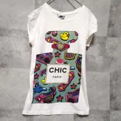 イタリア製CHIC PARIS 半袖プリントTシャツ ビンテージヴィンテージ