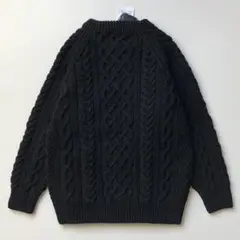 未使用 INVERALLAN 1A インディゴ アランニット、色はネイビー