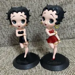 QポスケットBetty Boop フィギュア 2体セット 黒と赤 バラ売り不可
