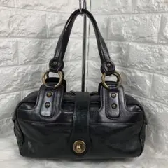 ANNA SUI オールレザー ミニボストン ハンドバッグ