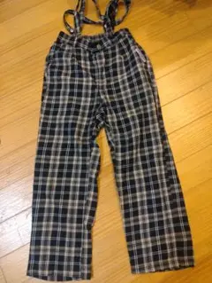 しまむらRESOLUTION チェック柄サロペット 140