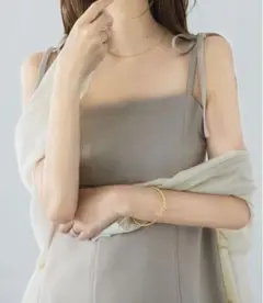 neuna ストラップリボンキャミロングワンピース M