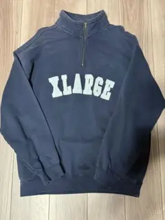 XLARGE ハーフジップスウェット　ネイビー