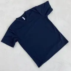 glimmer Tシャツ ネイビー Vネック 半袖 吸汗速乾 Lサイズ