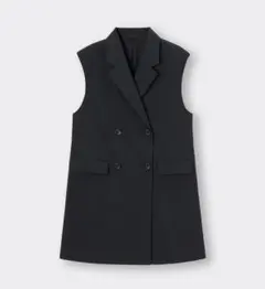 【新品】GU オーバーサイズ　ダブルプレストベスト　黒　S