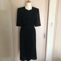 LUNESOIR 半袖　黒ワンピース　9号