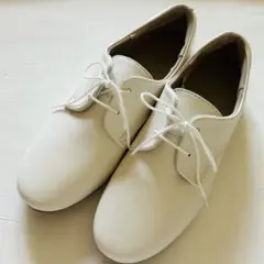 専用！！美品疲れにくいレザーシューズ無印良品MUJI無印ホワイトレースアップ