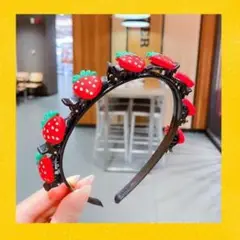 カチューシャ クリップ いちご 韓国 髪型 時短 おしゃれ アレンジ