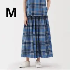 無印良品　マドラスチェックフレアスカート Mサイズ