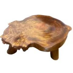 天然木 欅 一枚板 座卓 ローテーブル 無垢材 和家具 補修前提 60×50cm