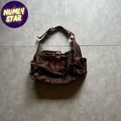 archive grunge gimmick nylon bag brown