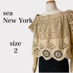 sea New York オフショルダー レーストップス サイズ2エレガント