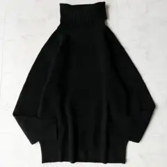 極美品✨ドゥーズィエムクラス ミドルゲージタートルネック ニット ブラック