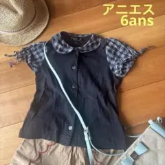 送料込 アニエス 美品 6ans カットソー