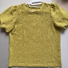 mysa イエロープリーツパフスリーブトップス