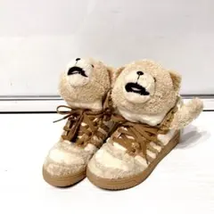 アディダス ジェレミースコット ベア スニーカー 23.5cm ベージュ