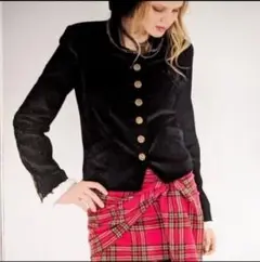agnes b アニエスベー ベロア フェイクファー ジャケット