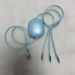 3-in-1充電ケーブル ライトブルー