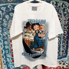 Bettyティーシャツ 半袖 メンズ ヴィンテージリプリント XL ２XL