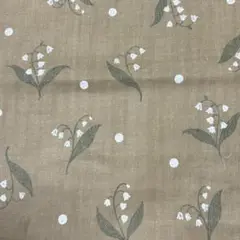 ダブルガーゼ生地　鈴蘭　ベージュ　生地巾×50センチ