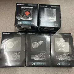 FF7 一番くじ D賞ピンバッジ×3 E賞ロックグラス×2