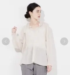 Whim Gazette ウィムガゼット ノンシルレクセルラッフルブラウス
