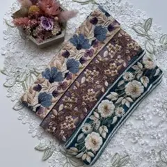 在庫限り超お買得セットインド刺繍リボン各1メートルずつ合計3メートル