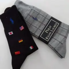 Polo Ralph Lauren 国旗、チェック ソックス