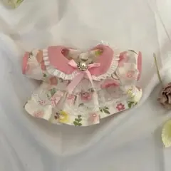 感謝価格　ぬいぐるみ　服　ハンドメイド　花ワンピース　20cm