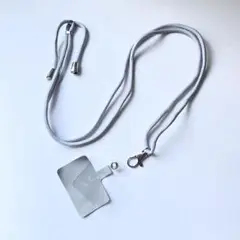 【未使用品】スマホショルダーストラップ ライトグレー