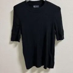 GAP ブラック リブ編み Tシャツ L