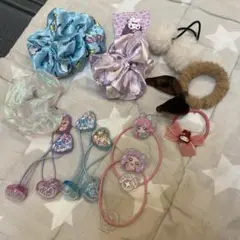 ヘアゴムセット　プリキュア　サンリオ