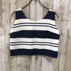 Rady レディー ノースリーブ タンクトップ ボーダー ネイビー ホワイトM