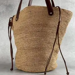 美品 2way 内袋付✨HELEN KAMINSKI ラフィアトートバッグ カゴ