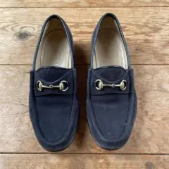 ■GUCCI(グッチ)■ビットローファー ネイビー