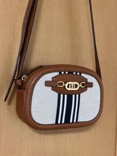 ラルフローレン　ミニショルダーバッグ　レザー×キャンバス